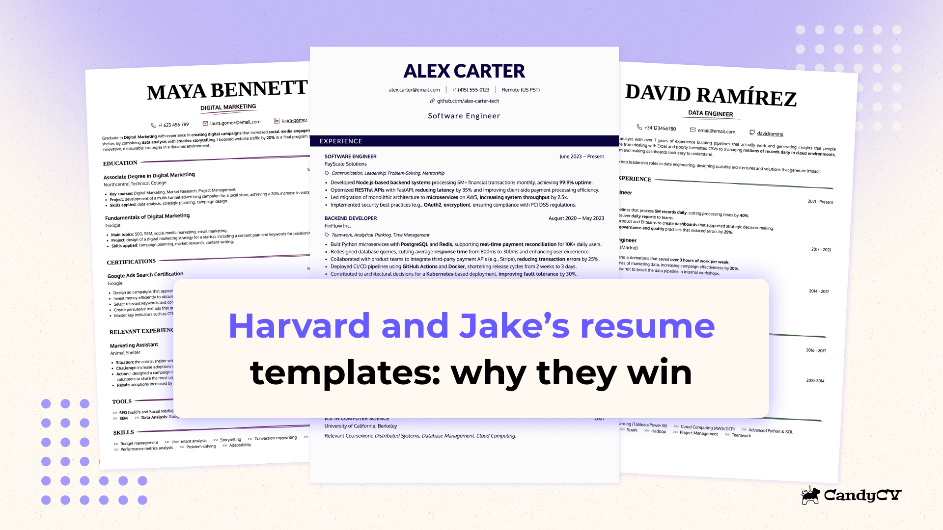 Harvard and Jake’s Resume Templates: why their LinkedIn-like structure wins recruiter attention