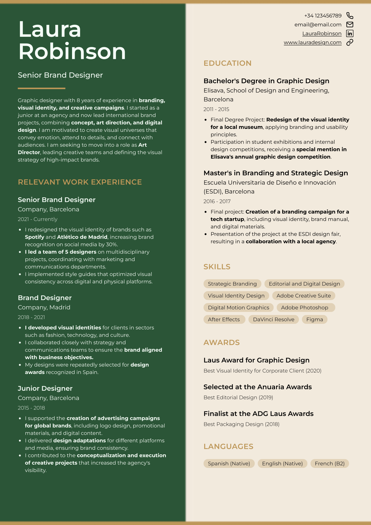 Creative and ATS-friendly resume template from CandyCV