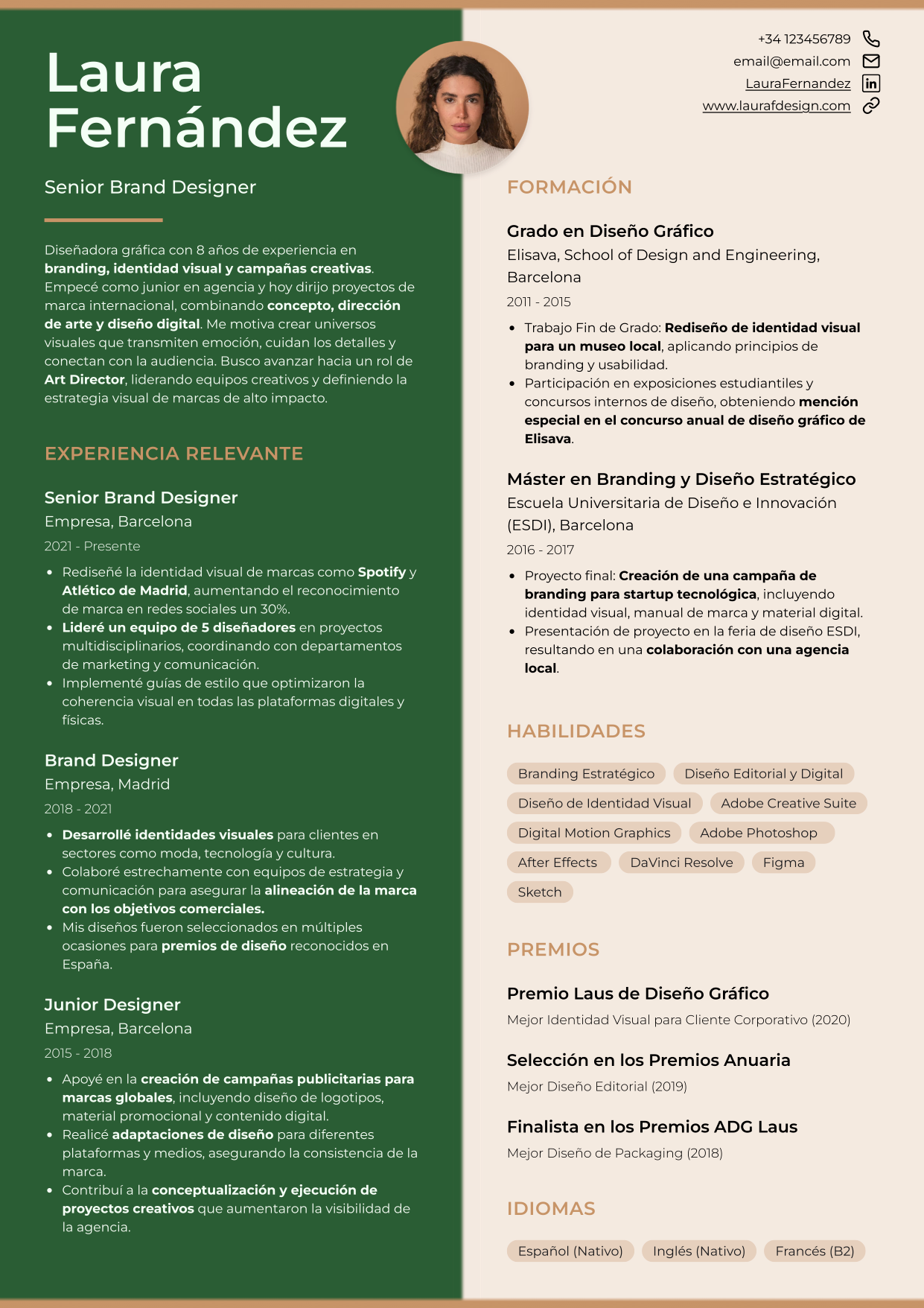 Plantilla CV Creativa CandyCV