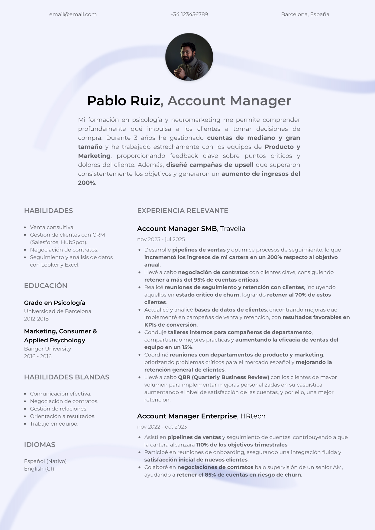 Plantilla CV Profesional CandyCV
