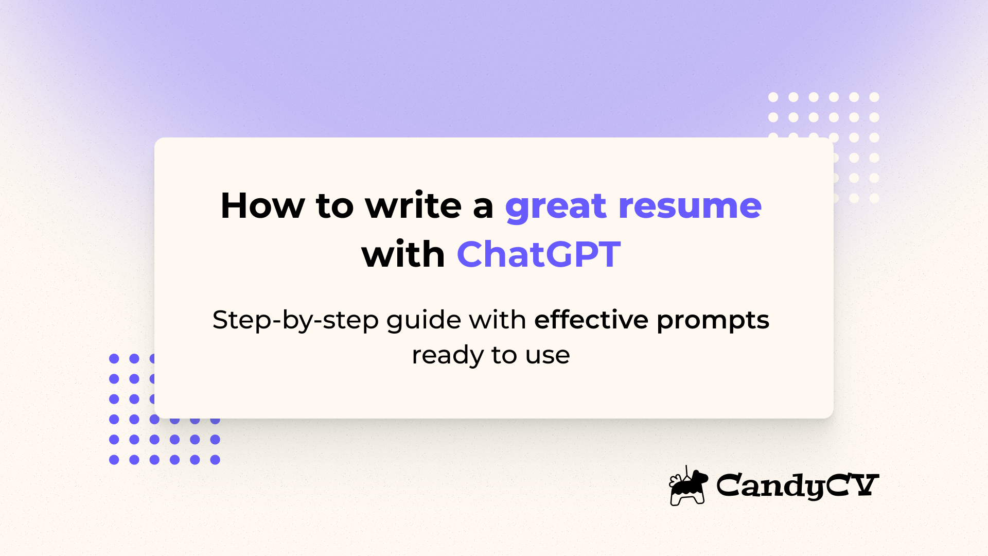 How to create a resume with ChatGPT from scratch without sounding generic (5 steps + prompts)