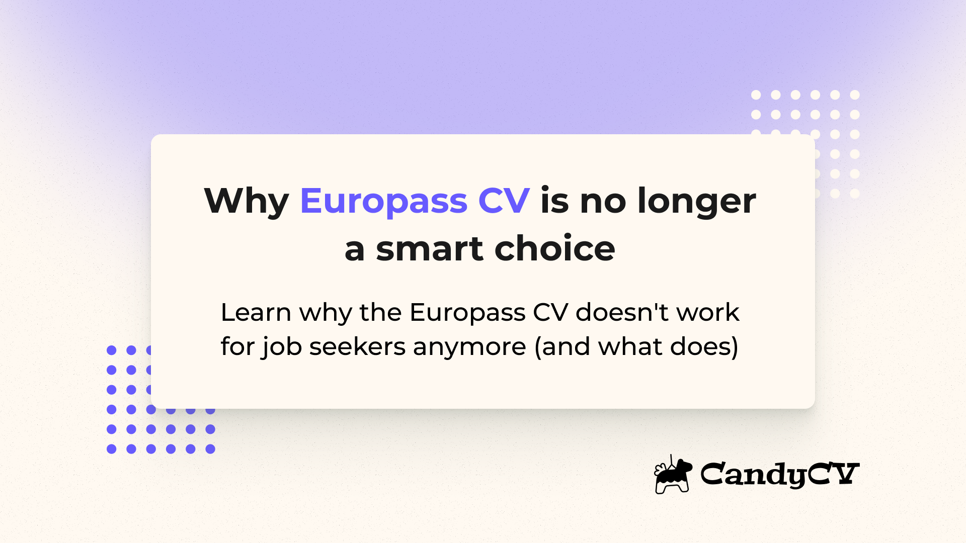 Europass CV: when it hurts your job search (and what to use instead)